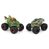 Monster Jam, Monster trucks Dragon vs. Soldier Fortune officiels qui changent de couleur en métal moulé, échelle 1:64