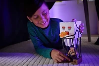 Minecraft Blast Attack Ghast Action Figure Set with Lights, Sounds & More Inspired by the Movie