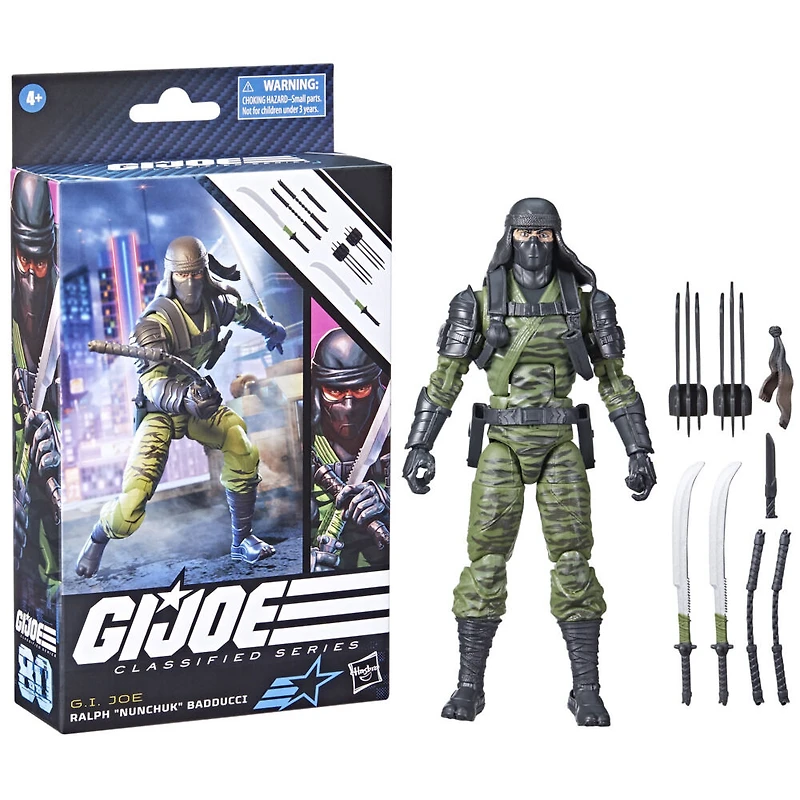 G.I. Joe Classified Series Ralph "Nunchuk" Badducci, Collectible G.I. Joe Action Figures, 80, 6 Inch Action Figures