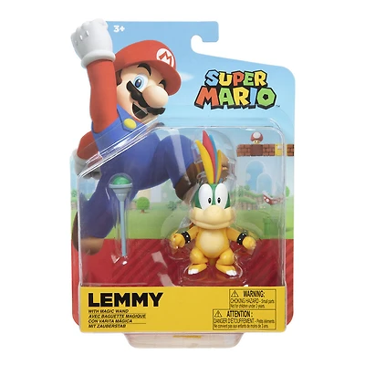 Figurine Nintendo de 4 pouces : Lemmy Koopa avec Baguette 