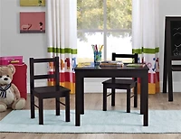 Ensemble pour enfants 3 pièces incluant table et chaises en bois