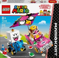 LEGO Super Mario : Mario Kart - Wario et Roi Boo, Figurines et 2 Véhicules de Dérive 72038