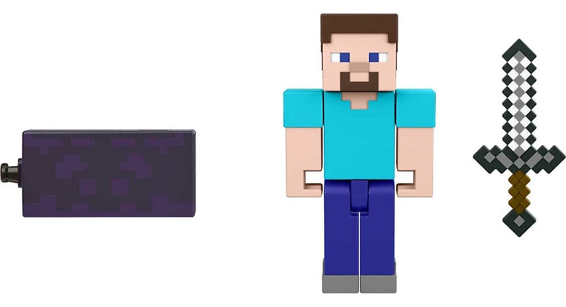 Minecraft - Construction D'un Portail - Figurine Steve