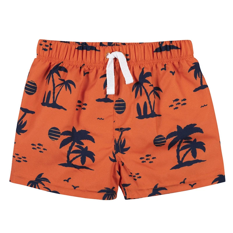 Gerber - 2-Piece Baby & Toddler Vacation Vibes Rash Guard & Swim Trunks Set
