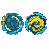 Beyblade Burst QuadStrike Dual Pack, pack de 2 toupies de compétition Komet Helios H8 and Tidal Pandora Epic P8