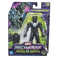 Marvel Avengers Mech Strike Monster Hunters, figurine Black Panther de 15 cm avec accessoire