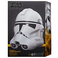 Star Wars The Black Series, The Clone Wars, casque électronique premium de Clone Trooper Phase II, article de collection