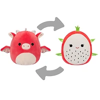 Squishmallows 5" Flip-A-Mallows - Delita le fruit du dragon + Baiden le dragon rouge