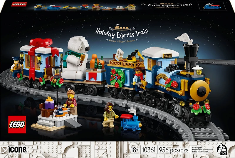 LEGO Icons Holiday Express Train Building Set for Adults, Ages 18+ - Christmas Train W/Track - 10361