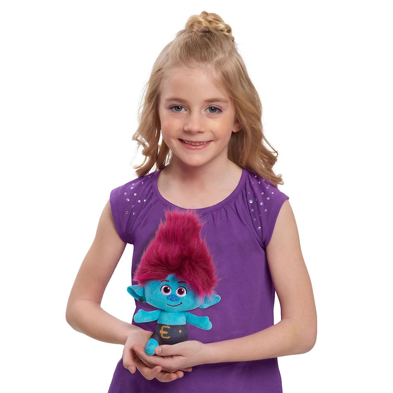 Petite Peluche de 20 cm (8 pouces) de Floyd de Les Trolls 3 de DreamWorks, Bleue