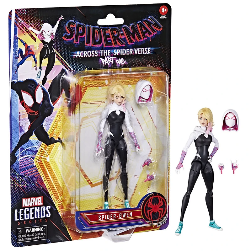 Marvel Legends Series, Spider-Man: Across the Spider-Verse (Partie 1), figurine Spider-Gwen de 15 cm, 4 accessoires