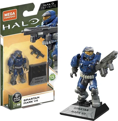 Mega - Halo Heroes - Série 14 - Micro-figurine - Bleu spartiate
