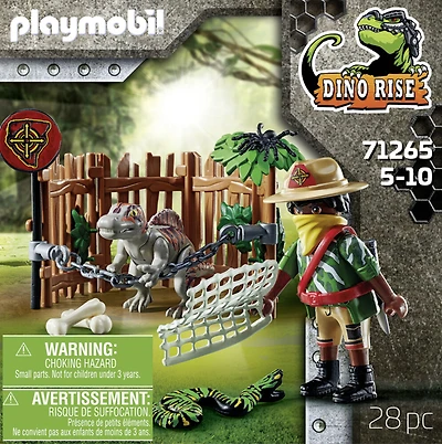Playmobil - Bébé spinosaure et combattant