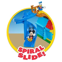 Ensemble de Jeu Sons et Lumières à 14 Eléments Disney Junior Mickey Mouse Funny the Funhouse, Inclut les Figurines de Mickey et Donald