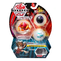 Bakugan - Coffret de départ 3 personnages, Pyrus Gorthion, Créatures transformables à collectionner.