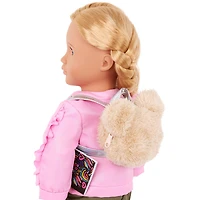 Our Generation Veste scintillante rose et sac à dos School Shimmer pour poupées de 18 pouces.