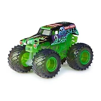 Monster Jam, Monster truck Grave Digger officiel, véhicule en métal moulé, série See-Thru Crew, échelle 1:64