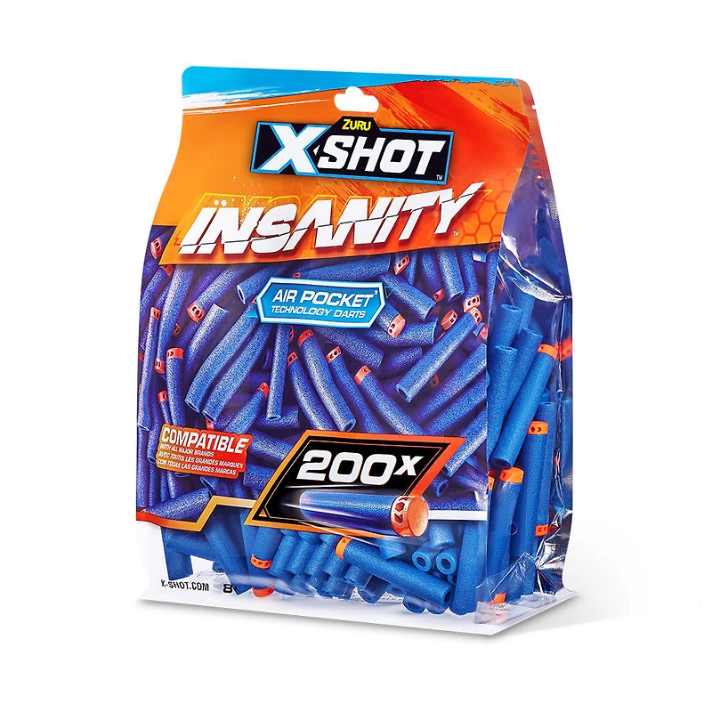 X-Shot Insanity Dart Refill Pack (200 Darts) by ZURU