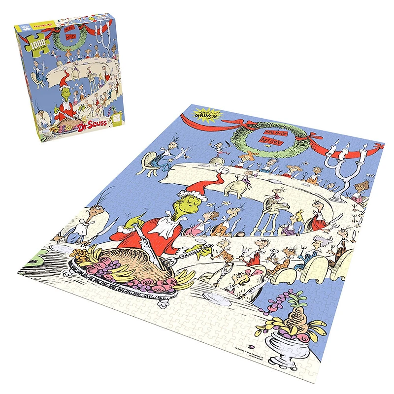 USAopoly Dr. Seuss The Grinch Feast 1,000 Piece Puzzle - English Edition
