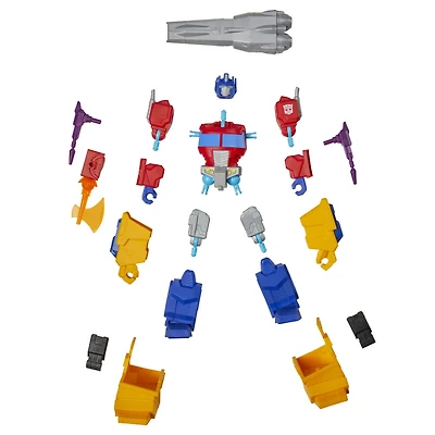 MixMashers Transformers, figurine deluxe personnalisable Optimus Prime à mélanger et combiner avec accessoires