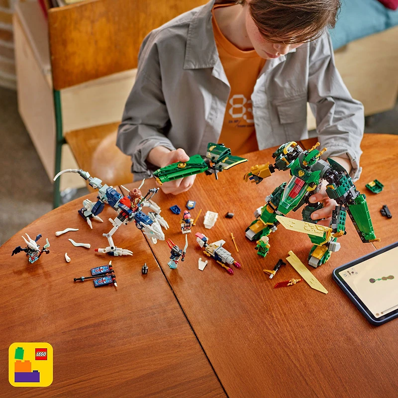 LEGO NINJAGO L'avion-Robot de Lloyd, Ensemble de Construction de Combat de Dragon avec 5 Figurines 71845