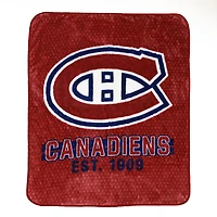 Couverture douce en peluche des Canadiens de Montreal de la LNH (40 x 50 pouces)