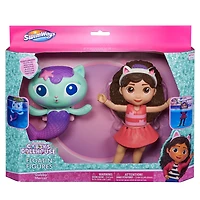 Swimways, Gabby et la maison magique, Floatin' Figures, accessoires de fête et jouets aquatiques Gabby et la maison magique, Gabby et Marine, pack de 2