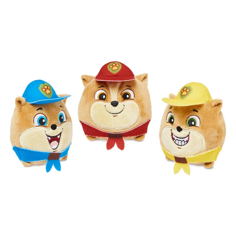 PAW Patrol : La Super Patrouille le film, Peluche Liberty Super Patrouille avec trois animaux en peluche miniatures jeunes patrouilleurs