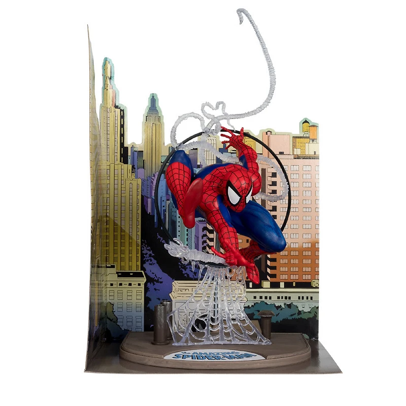 Marvel - Figure posée à l'échelle 1:6e avec scène et bande dessinée - Spider-Man