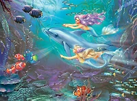 Ravensburger -Little Mermaids - 100PC Casse-Tête Briller