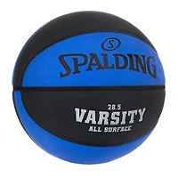 Ballon de basketball en caoutchouc pour toute surface Spalding Varsity, taille 6 (28-1/2 po), bleu/noir