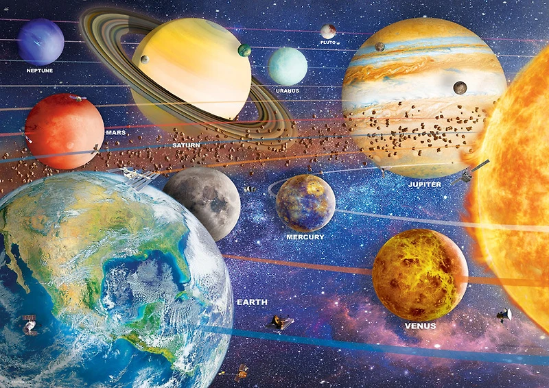 Eurographics Planet Terre Boite Ronde Avec Puzzle 550 Pièces