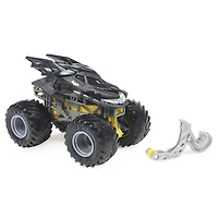 Monster Jam, Monster truck Batman officiel, véhicule en métal moulé, série Heroes and Villains, échelle 1:64