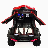 KIDSVIP Licensed Sport MX 2x12V 4x4 Poussette UTV 2 places pour enfants - Rouge - Édition anglaise