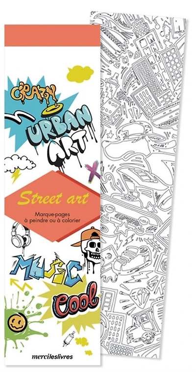 Street art  Marque-pages à peindre ou à colorier