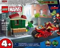 LEGO Marvel Iron Man with Bike and The Hulk Building Set, Easy Build Marvel Toy with 2 Minifigures, 76287