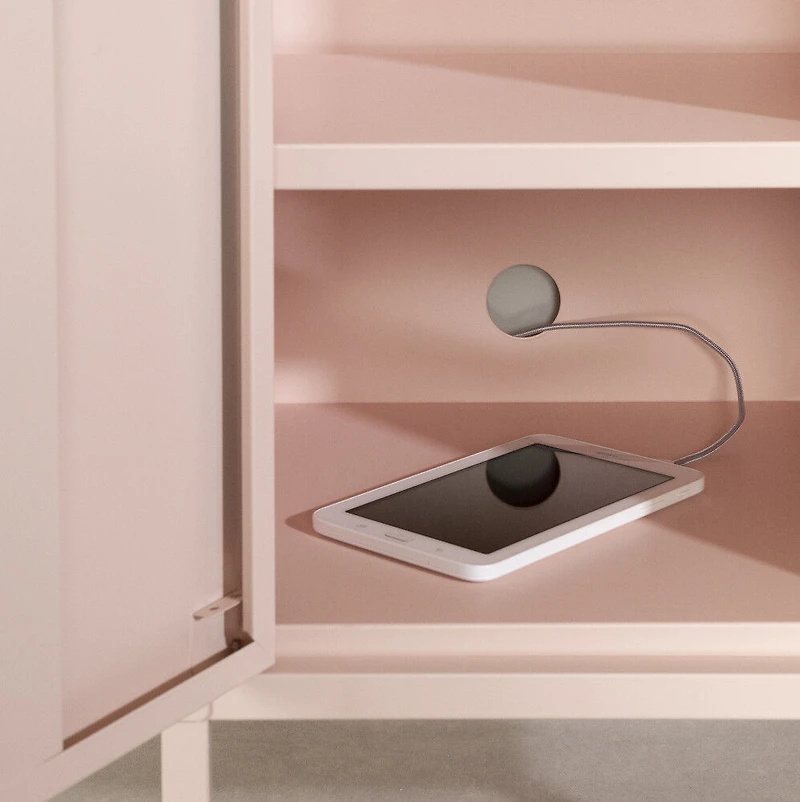 Dylane Table de chevet Rose pâle