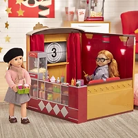 OG Cinema, Movie Theater Set, Our Generation, Ensemble de cinéma avec accessoires électroniques pour poupées de 18 po