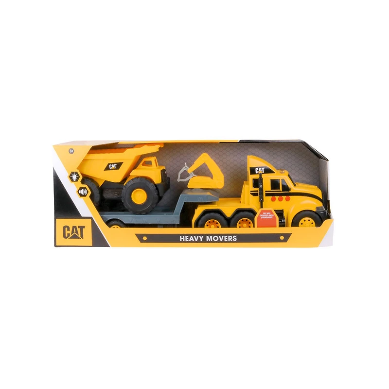 Cat Heavy Movers - Flatbed Truck w/ Dump Truck - R Exclusive