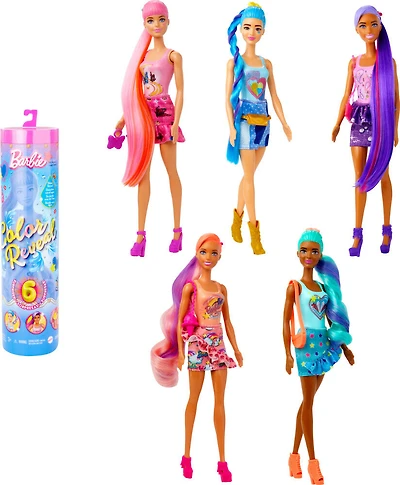 Barbie-Color Reveal-Poupée Totally Denim avec 6 surprises