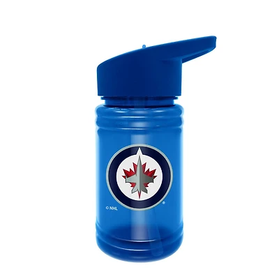 Bouteille d'eau bleu 16 onces bouchon paille pour enfants evec poignée LNH Winnipeg Jets