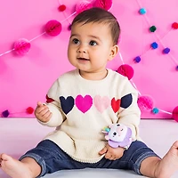 Rattle & Teethe Wrist Pals Toy - Unicorn & Llama