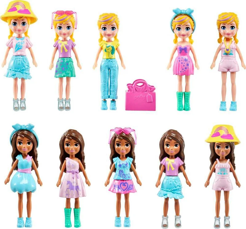 Polly Pocket Coffret de jeu Studio Glamour, 2 poupées, 19 access.