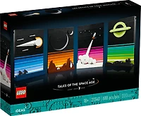 LEGO Ideas Tales of the Space Age 21340 Building Set; 4 Connectible 3D Postcard Display Models; Gift Idea for Adults (688 Pieces)