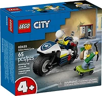 LEGO City La Poursuite en Moto de Police, Ensemble de Construction de Moto pour les 4 Ans et Plus 60455