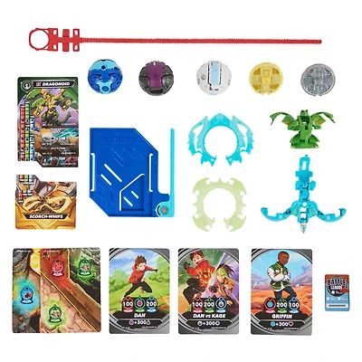 Bakugan Battle 5-Pack, Special Attack Ventri, Dragonoid, Bruiser, Trox, Smoke, figurines articulées personnalisables qui tournent