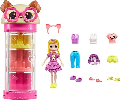 Polly Pocket Style Spinner Fashion Closet Playset with Polly Doll