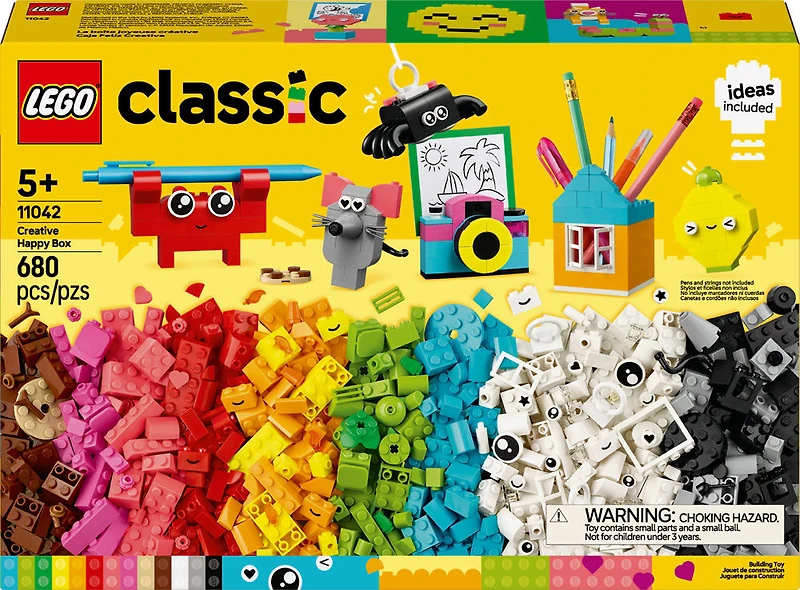LEGO Classic Creative Happy Box Building Toy Set - Building Blocks Toy for Kids, Boys and Girls - 11042