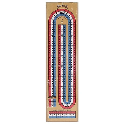 3 Lane Wood Cribbage Game Board