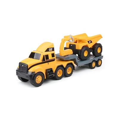 Cat Heavy Movers - Flatbed Truck w/ Dump Truck - R Exclusive